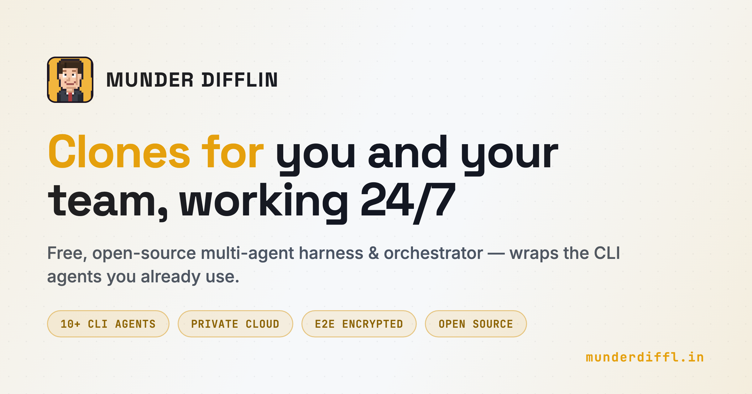 Munder Difflin — Agent harness to run an office of your clones